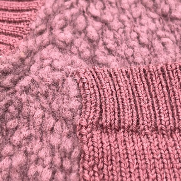 Land Of Distraction Sweater Size Medium VNeck Pullover Wool Blend Cozy Knit - Picture 7 of 10